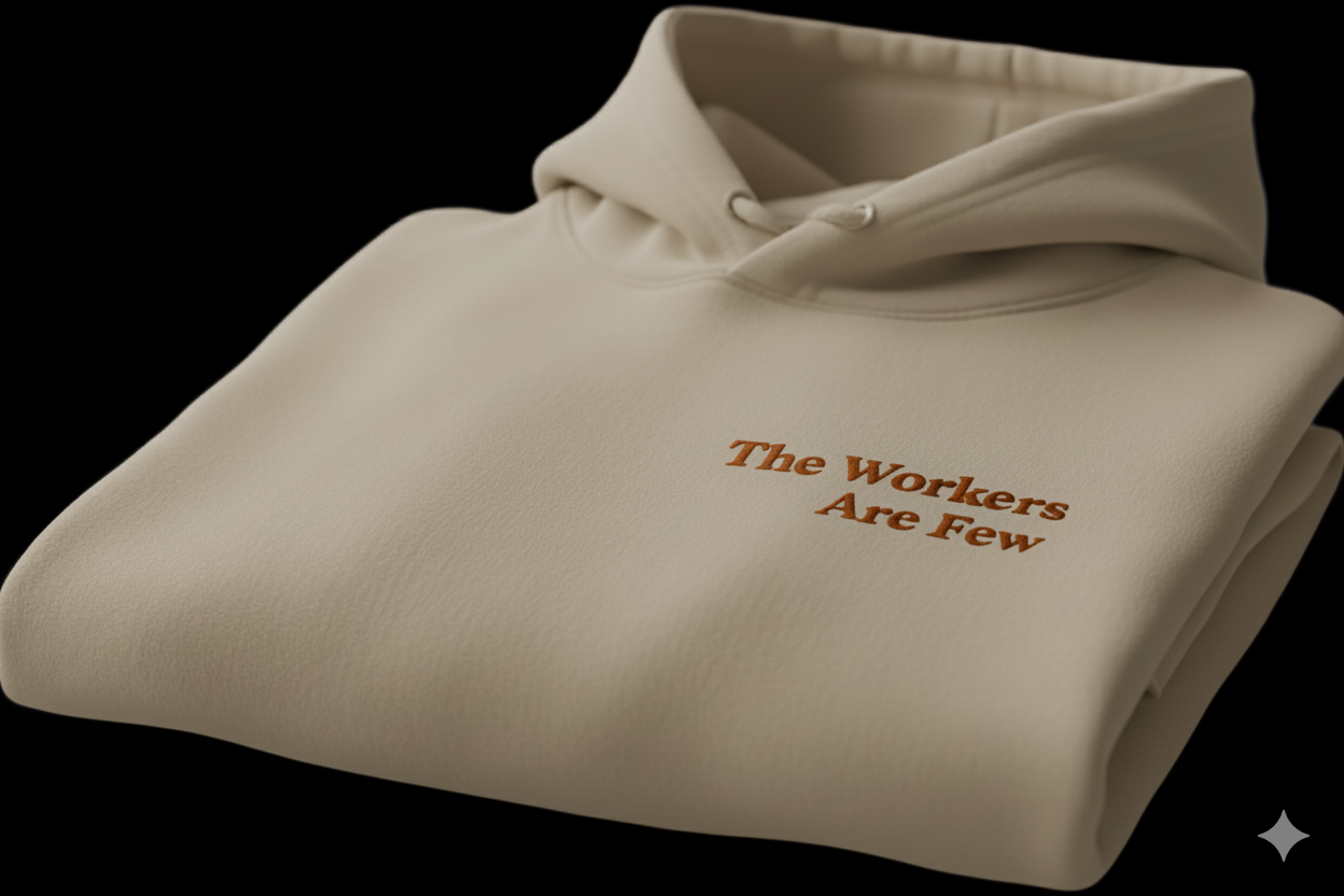 The Workers Are Few Hoodie Maroon