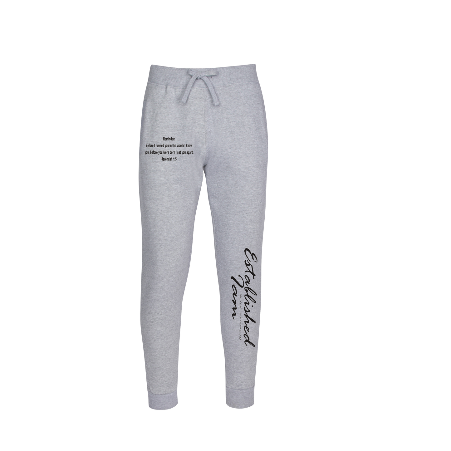 Grey Scripture jogger