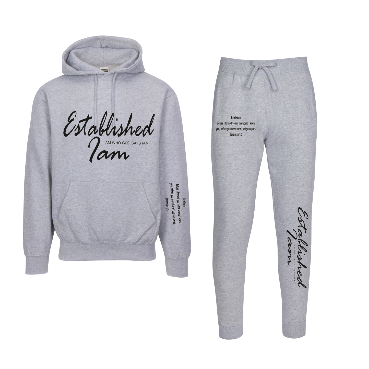 Grey Scripture jogger