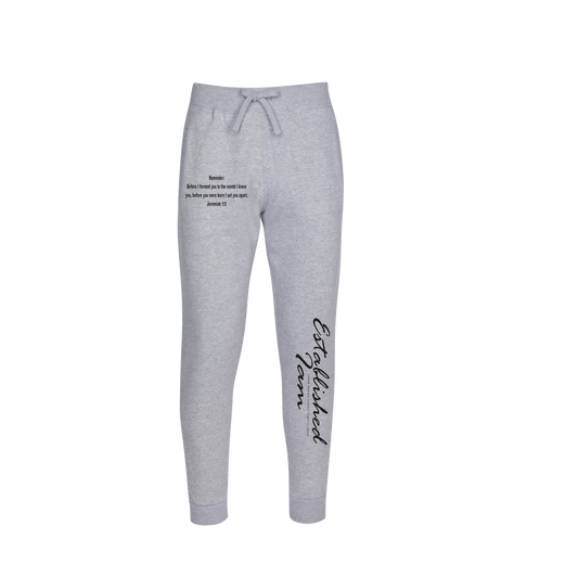 Grey Scripture jogger