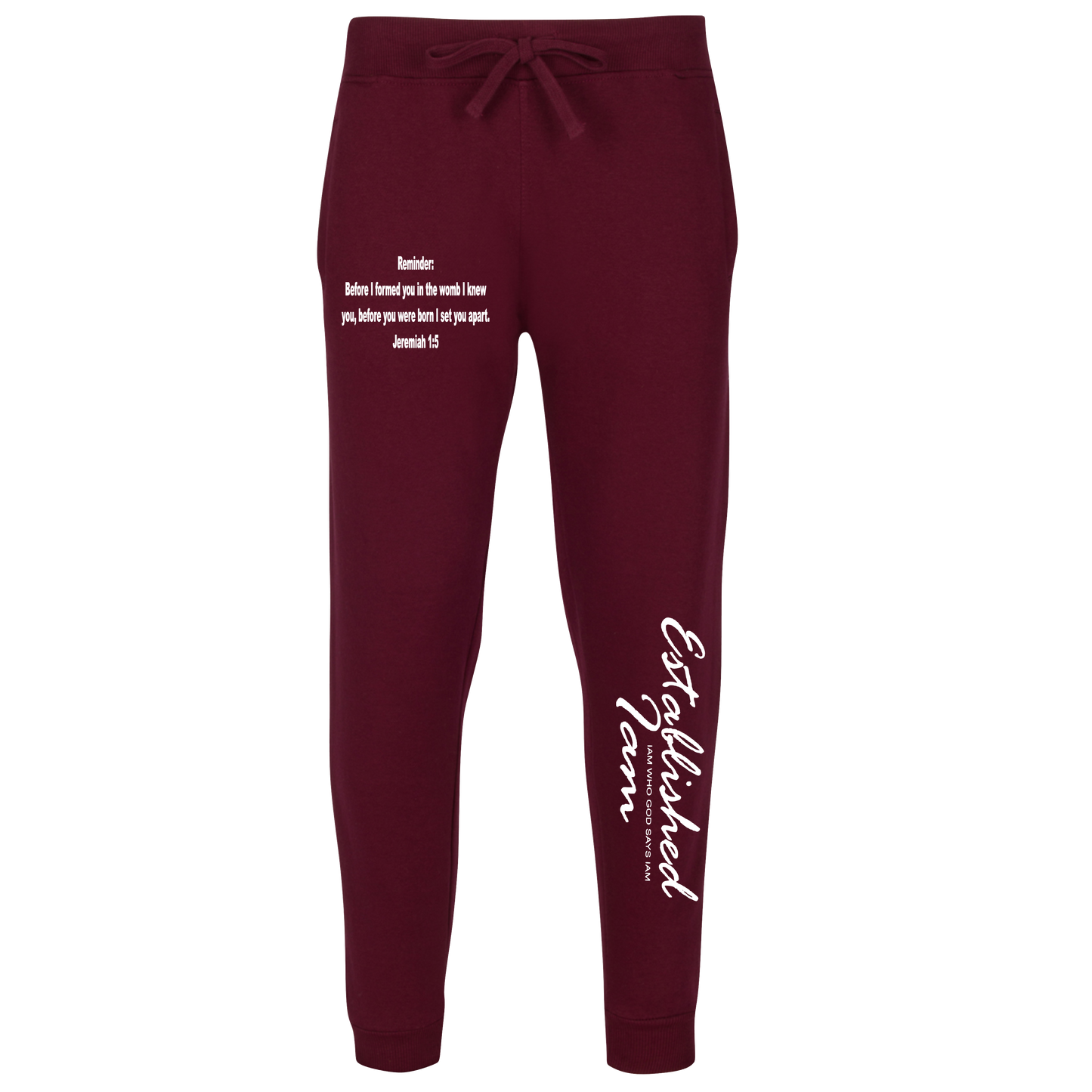 Maroon Scripture jogger